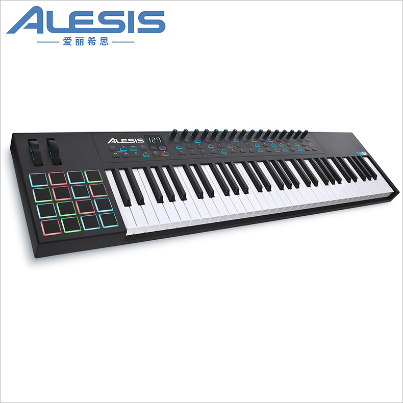 美国 爱丽希思 ALESIS VI61 音乐编作曲MIDI键盘半配重61键控制器 - 图2