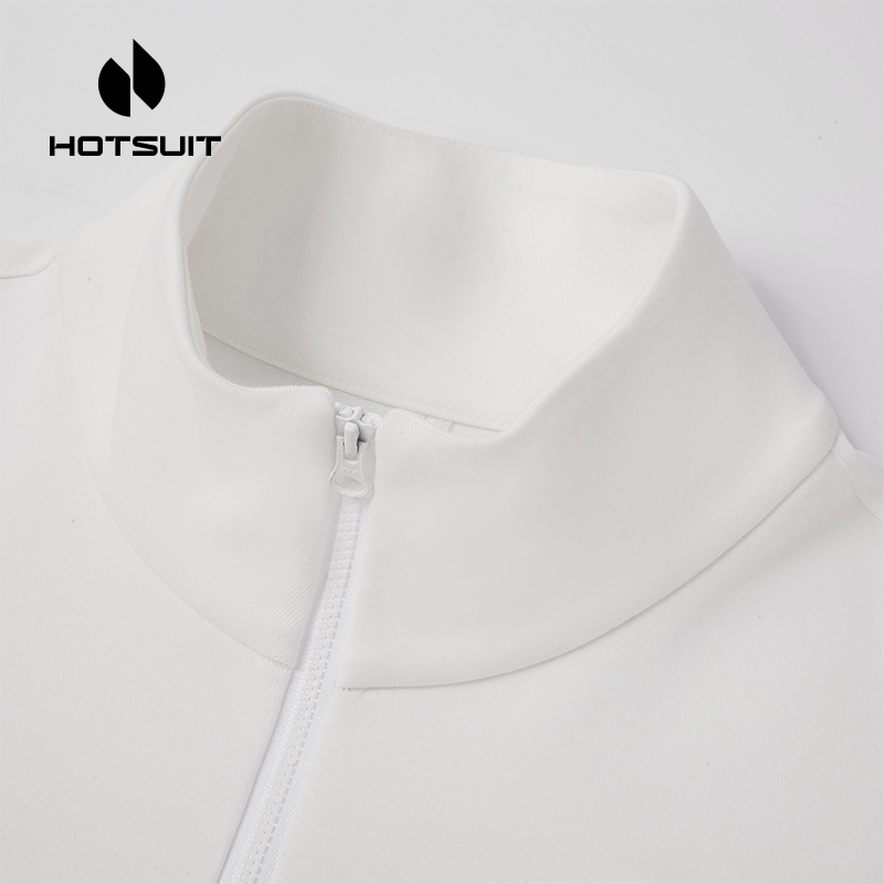 hotsuit后秀卫衣女2025冬季新款半拉链宽松立领户外休闲运动上衣 - 图1
