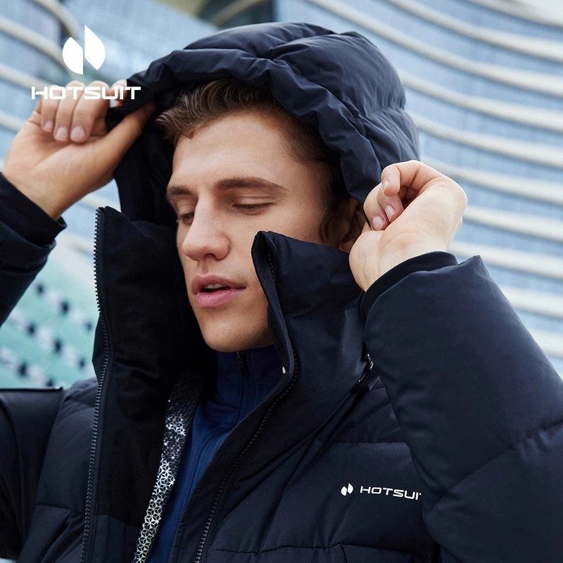 hotsuit后秀羽绒服男2025秋冬新款户外防风保暖加厚连帽长款外套