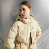 Зимний пуховик, удерживающий тепло ветрозащитный бархатный спортивный костюм с капюшоном, облегающий крой, утиный пух