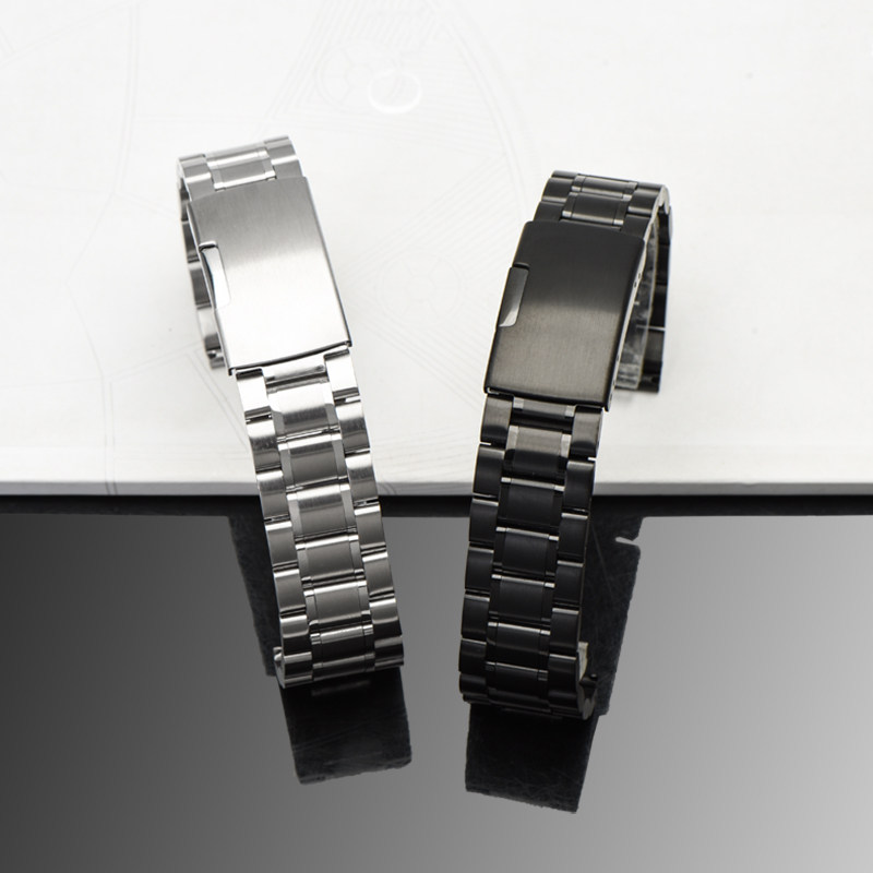 不锈钢表带男代用卡西欧西铁城ck 梵诗达配件