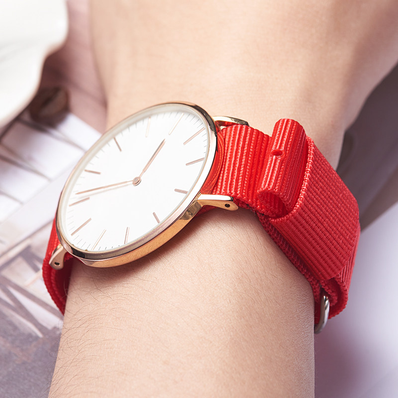 dw尼龙代用手表带男女纯黑色手表链 梵诗达配件