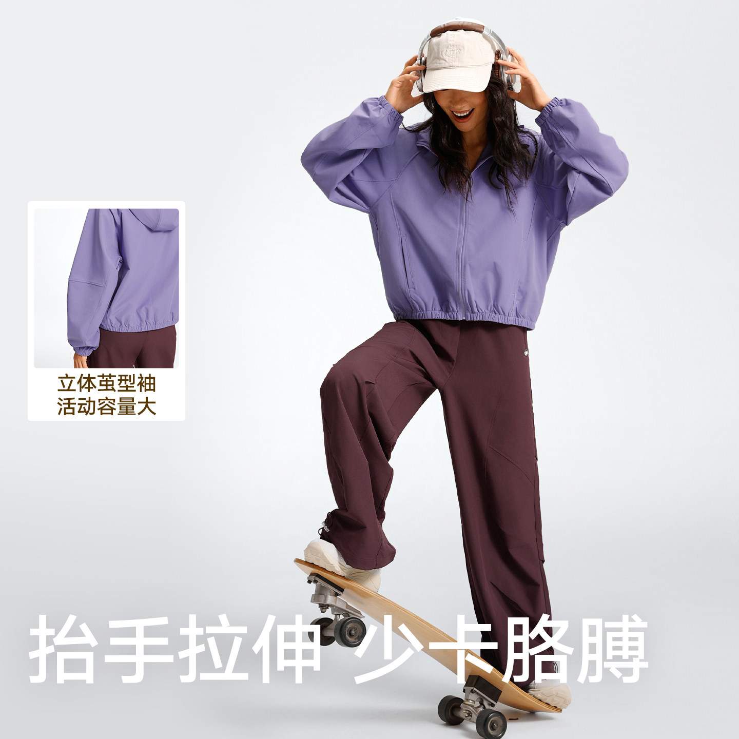 VfU 工装连帽外套女速干防风运动服拉链户外宽松休闲夹克上衣秋冬,淘宝优惠券,粉丝福利购,淘宝优惠卷