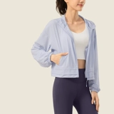 Быстросохнущая одежда для защиты от солнца, куртка, короткая спортивная ветровка для спортзала, защита от ультрафиолета