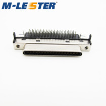 Meng LeitsutSCSI connector VHDCI68 motherseat V68 plug-board welded plate 90 degrees small 68 female seat high density