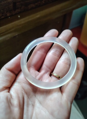 50圈口飞碟款天然玛瑙手镯冰种玉镯女款冰种玉髓荔枝冻送女友礼物