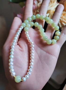 天然和田玉手链女小众设计感和田玉手镯送女友闺蜜生日礼物情人节