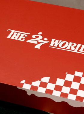 2727WORLD 棋盘格提花双面围巾礼物多种颜色高级感礼盒装