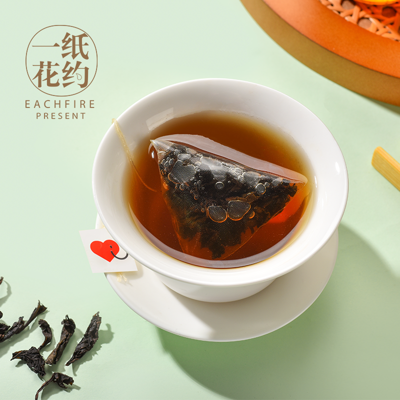 【一纸花约】黑乌龙茶茶包茶多酚高浓度独立小包装浓香茶方圆几里 - 图2