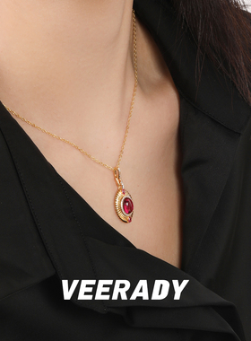 薇拉蒂S925纯银水滴项链