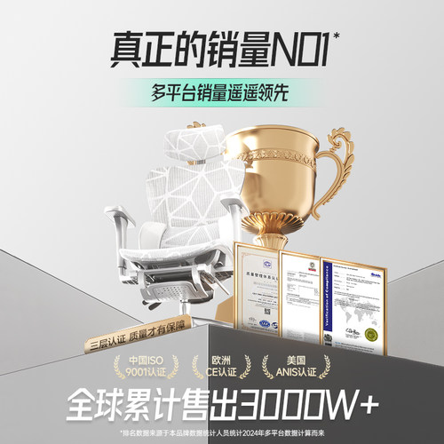 【政府补贴15%】人体工学椅子办公舒适久坐靠背转座椅电竞电脑椅 - 图3