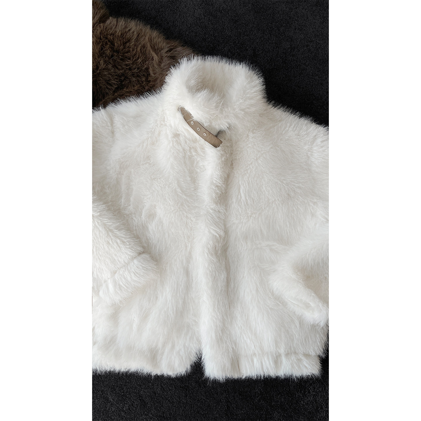 龙叨叨秋冬新品高级感气质立领毛毛外套男简约百搭保暖环保皮草潮,淘宝优惠券,粉丝福利购,淘宝优惠卷