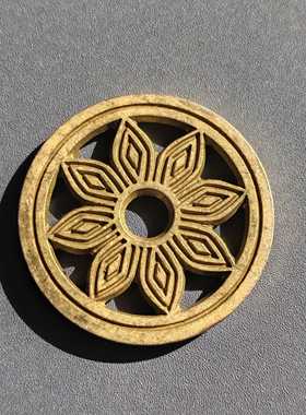 小号加厚朱砂山鬼花钱八卦挂件道家工艺品仿古铜钱道家民俗风吊坠