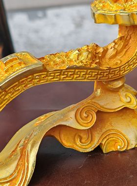 黄铜鎏金吉祥如意纯铜吉象客厅玄关家居办公室装饰桌面礼品摆件