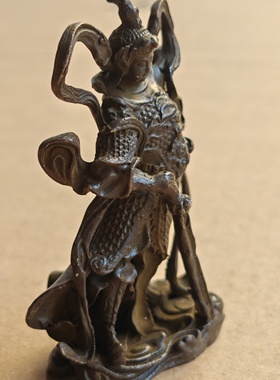 简修行客厅关二爷伽蓝菩萨武财神关羽铜像神像公司家居装饰礼品