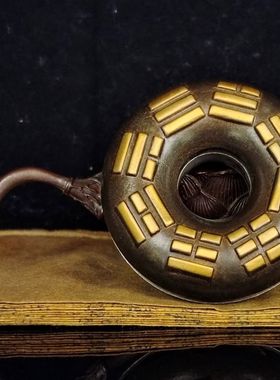 复古鎏金大清年龙纹金条金砖招财聚财居家书房镇纸镇尺仿古摆件