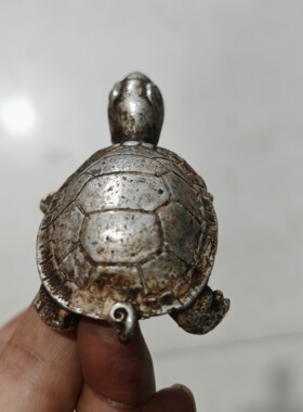 古玩杂项收藏古币收藏龟银锭光绪三年龟银锭龟元宝乌龟银锭