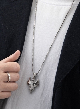 嘻哈简约百搭太钢色时尚项链可爱挂件长款毛衣链新颖校园生日礼物