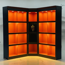 Shoes Show Show Lady Nameplate Satchel Carry-on Suitcase Bag Exhibition Cabinet Shoes Bag Live Background Orange Orange Cupboard