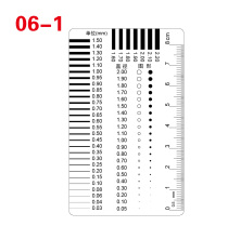 Point gauge fillin ruler line gauge stain card ratio to card stain crack contrast ruler sand eye comparison sheet inspection standard