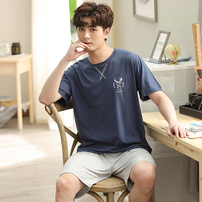 夏季短袖短裤莫代尔休闲男士睡衣 爱雅伴睡衣/家居服套装