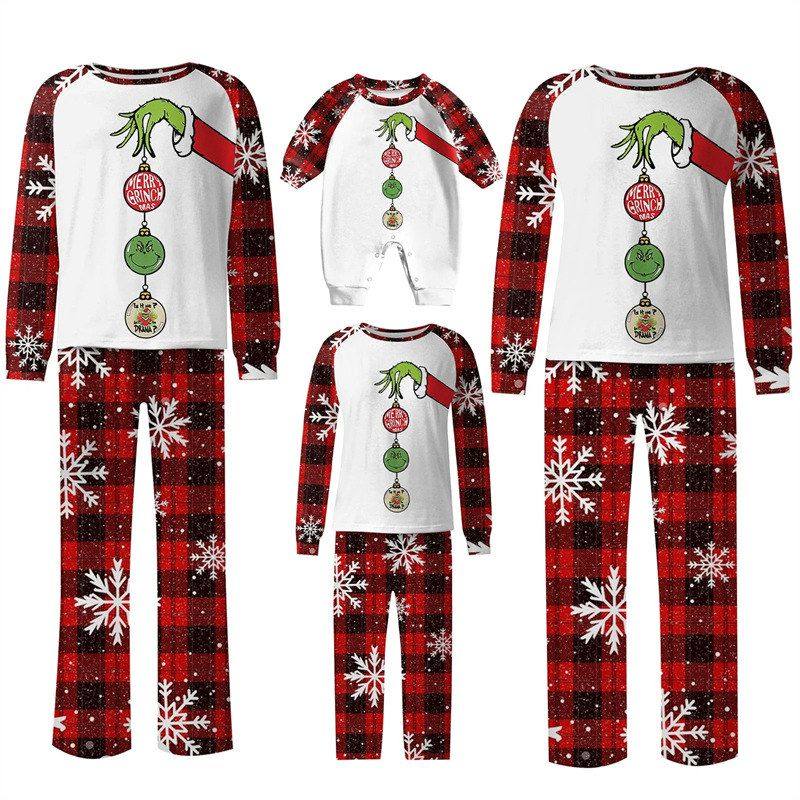 Christmas pajamas pyjamas family set睡衣跨境圣诞节亲子家居服 - 图2