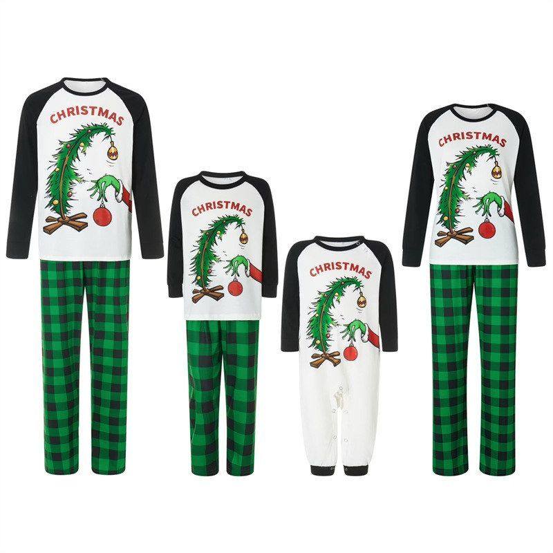 Christmas pajamas pyjamas family set睡衣跨境圣诞节亲子家居服 - 图3