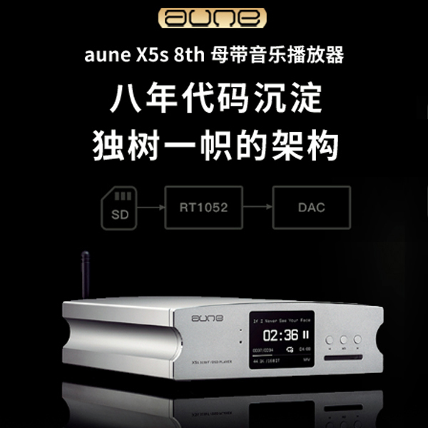 aune X5s发烧数字母带音乐播放器蓝牙dac解码HiFi功放DSD奥莱尔-图0