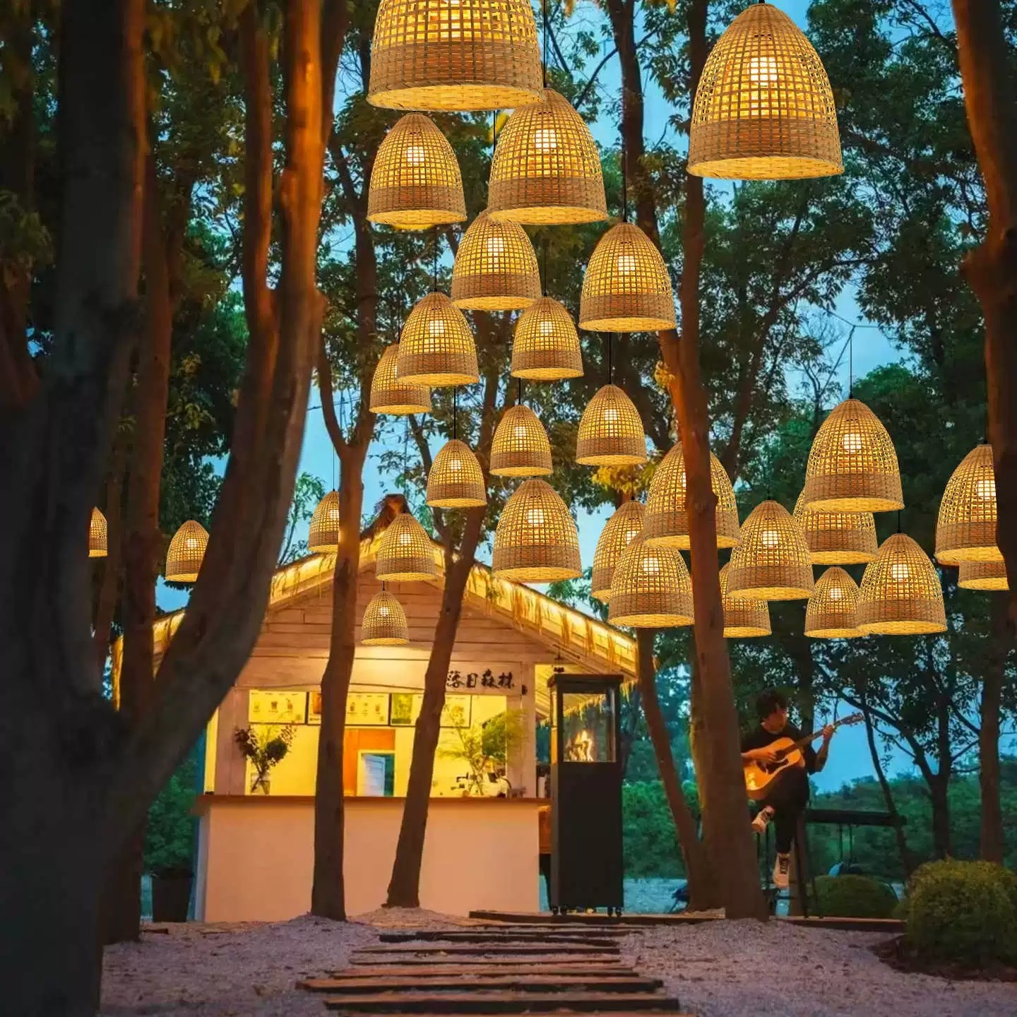 中式禅意竹编吊灯户外庭院竹编灯笼餐厅民宿装饰防水景观挂树灯具,淘宝优惠券,粉丝福利购,淘宝优惠卷