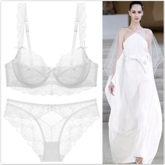 European and American bra suits and underwear sexy ultra-thin year transparent