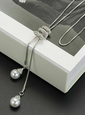 跨境项链饰品女饰品珍珠项链叠戴高级感 项链轻奢小众配饰批发