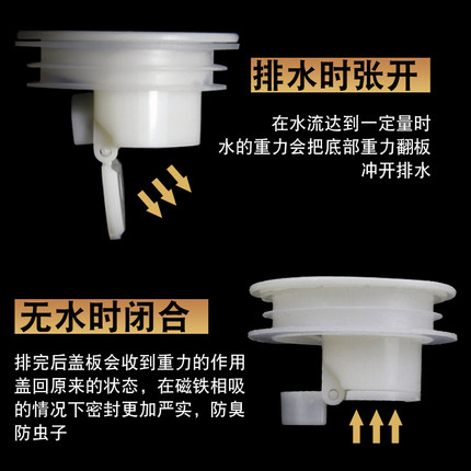 潜水艇地漏芯防臭内芯卫生间浴室下水道防臭盖防虫防返味地漏芯盖