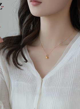 小众设计款铃兰花项链锁骨链女