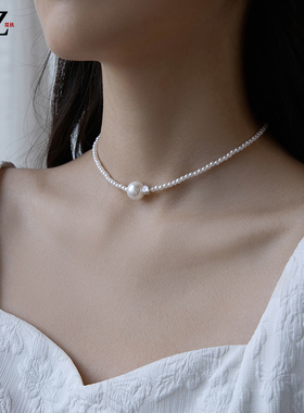 高级复古时尚仿珍珠颈链项链女