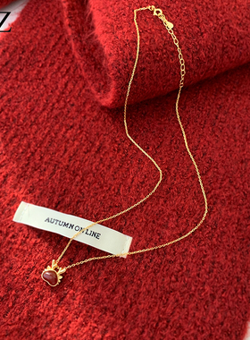 2025新款爆款本命年龙年项链女红色锁骨链高级感吊坠毛衣链夏天