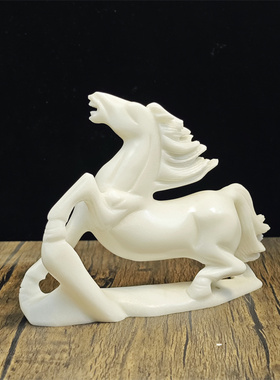 天然玉石马摆件客厅乔迁装饰
