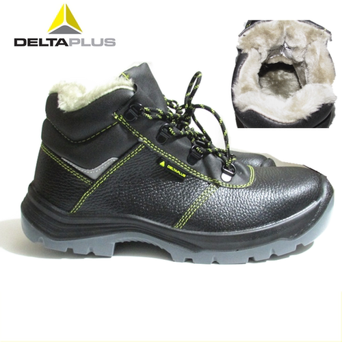 代尔塔劳保鞋男钢包头真皮防砸防刺穿冬季防寒保暖加绒工作安全鞋 - 图3