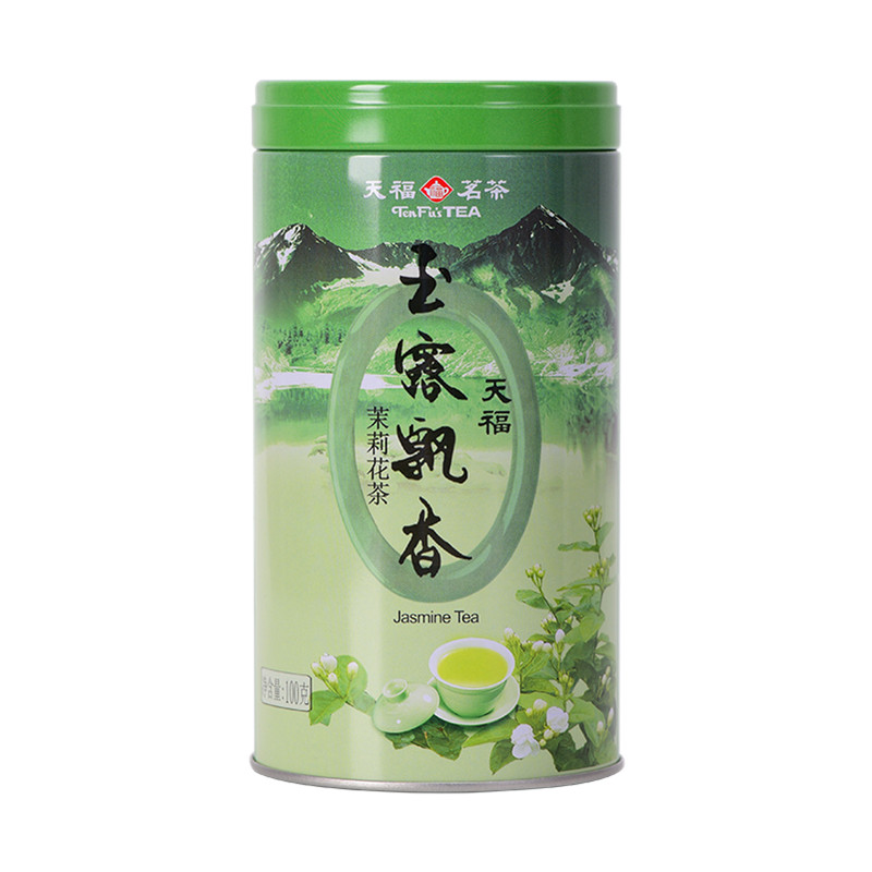 天福茗茶 玉露飘香 飘雪茉莉花茶浓香型 四川花茶散装罐装100g,淘宝优惠券,粉丝福利购,淘宝优惠卷