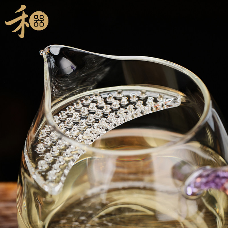 【禾器官方店】泰然茶海月牙款高硼硅耐热玻璃公道杯大容量分茶器,淘宝优惠券,粉丝福利购,淘宝优惠卷