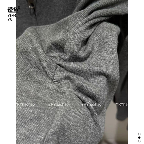 好好 60011大码修身连帽假两件卫衣长袖拉链开衫显瘦百搭运动上衣 - 图3