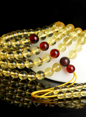 天然蜜蜡琥珀男女款佛珠手链