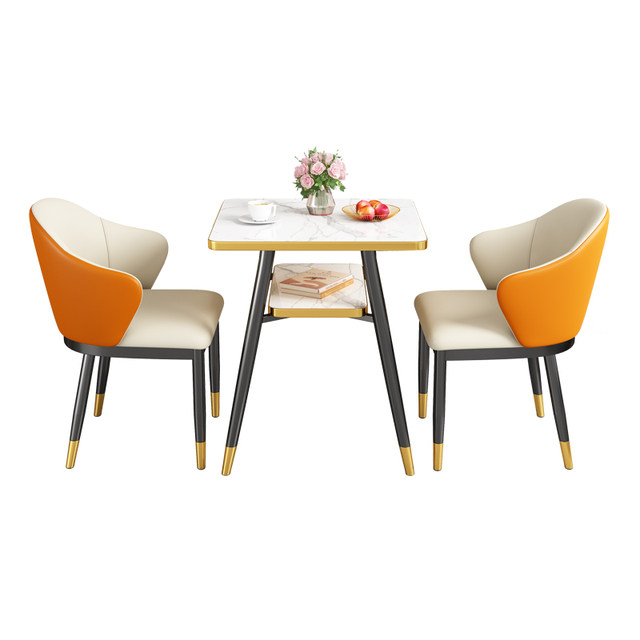 Internet celebrities negotiate on balcony small household storage table and chair