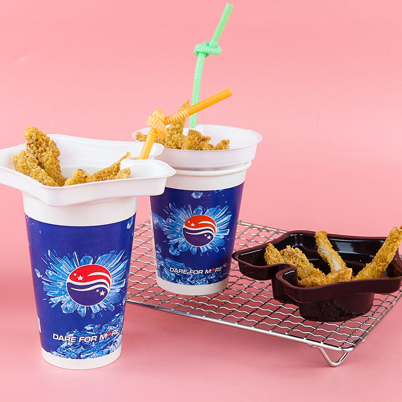 一次性网红可乐炸鸡杯托薯条冰淇淋小吃杯冒烟饮品杯可乐鸡排纸杯,淘宝优惠券,粉丝福利购,淘宝优惠卷