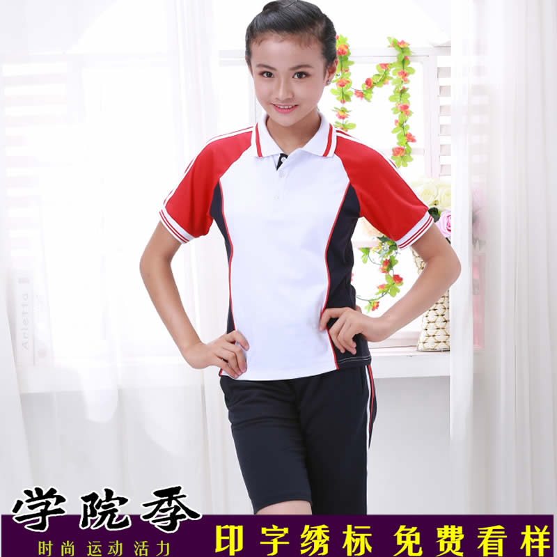 阳春市中学生校服二中女生校服岗美中学夏季校服阳春职高春湾校服-图0