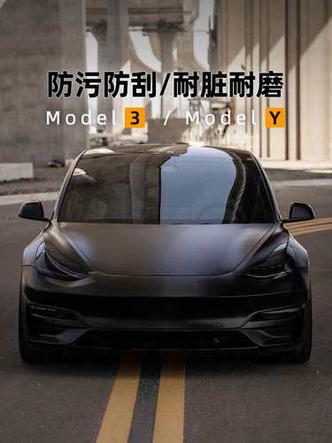 适用于特斯拉Model3/ Y前大灯黑武士TPU熏黑膜黑化贴保护改装配件-图0