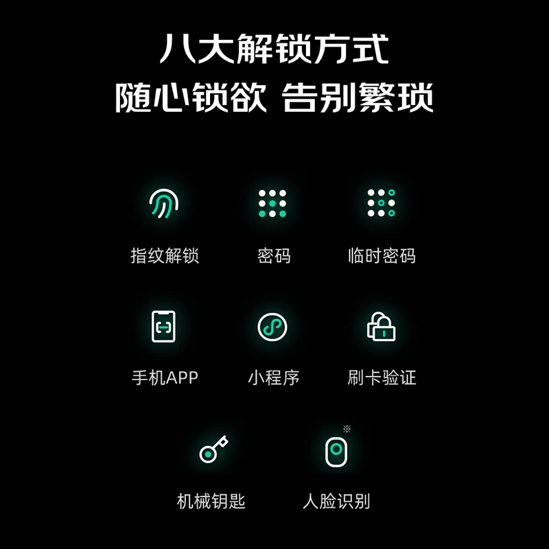 星月神3D人脸识别智能门锁指纹锁家用防盗电子密码智能锁远程解锁 - 图0