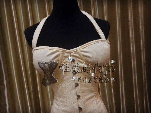 新款小胸也可以穿的哥特式宫廷束身衣收腹马甲corset钢骨女塑身衣 - 图1