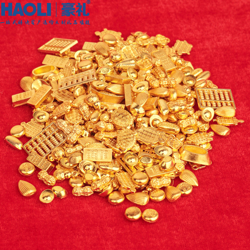 十全十美吉祥物仿真迷你金元宝合金小摆件招财聚宝盆配件装饰礼品,淘宝优惠券,粉丝福利购,淘宝优惠卷