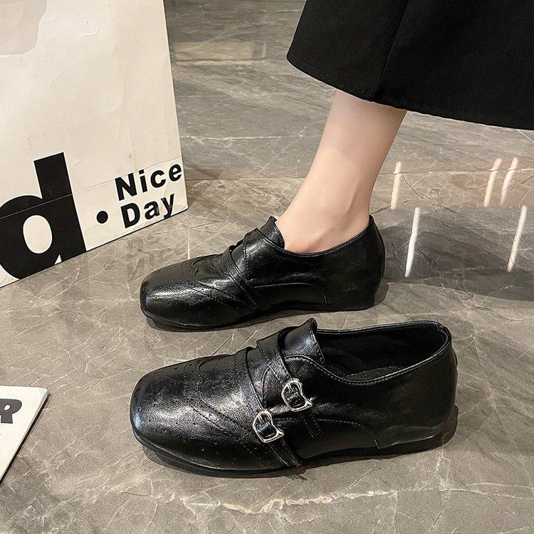 2026春季新款圆头粗跟内增高复古时尚气质皮带扣舒适百搭乐福单鞋,淘宝优惠券,粉丝福利购,淘宝优惠卷