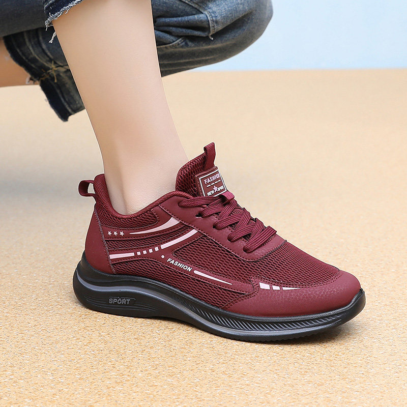 布瑞京68823运动跑步网面鞋女鞋软底低帮系带妈妈鞋夏季网鞋,淘宝优惠券,粉丝福利购,淘宝优惠卷